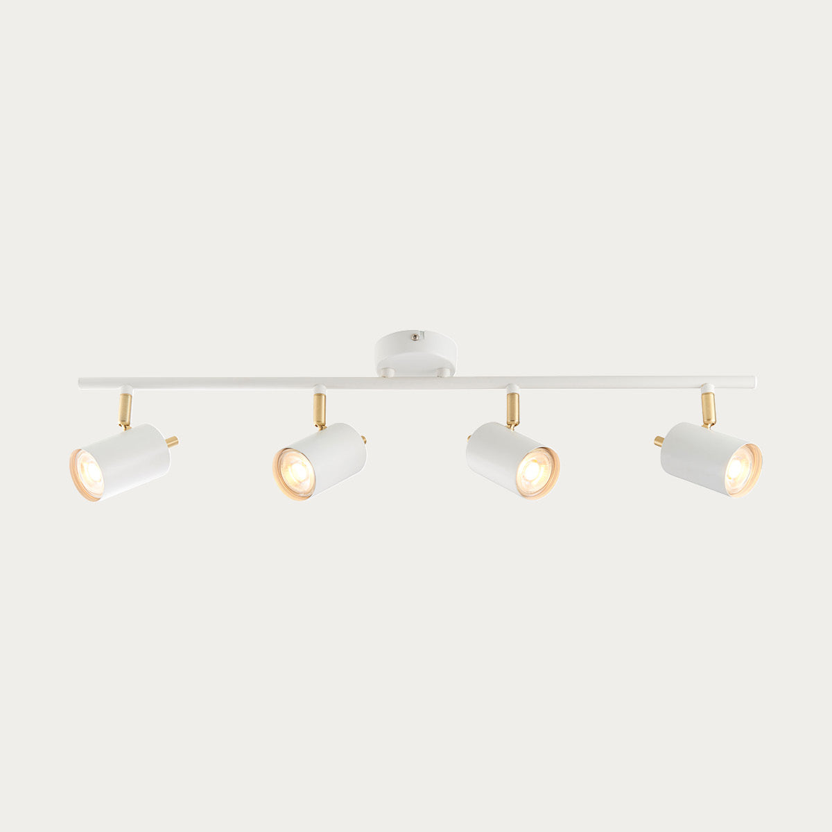 Matt white paint & satin brass plate