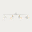 Matt white paint & satin brass plate