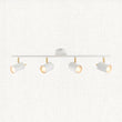 Matt white paint & satin brass plate