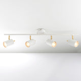 Matt white paint & satin brass plate