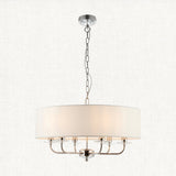 Bright nickel plate & vintage white fabric