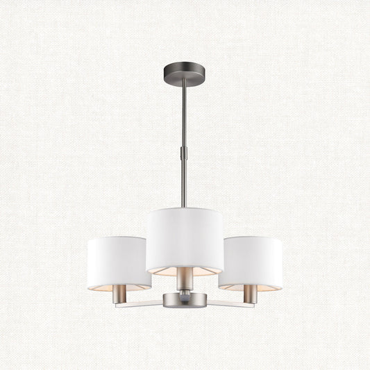 Matt nickel plate & vintage white fabric