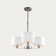 Matt nickel plate & vintage white fabric