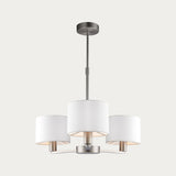 Matt nickel plate & vintage white fabric
