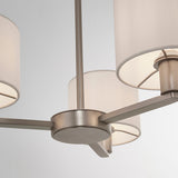 Matt nickel plate & vintage white fabric
