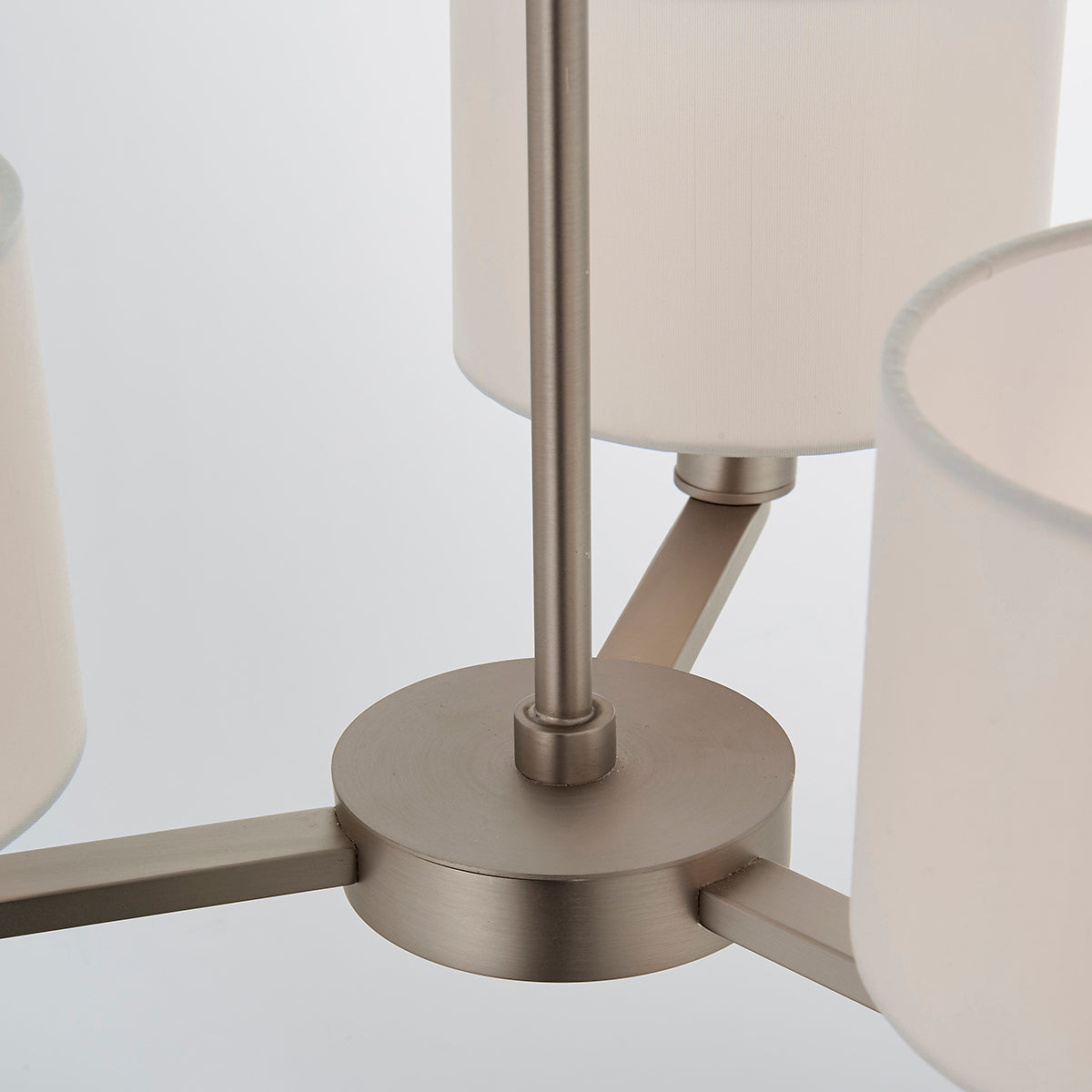 Matt nickel plate & vintage white fabric