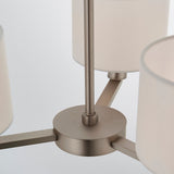 Matt nickel plate & vintage white fabric