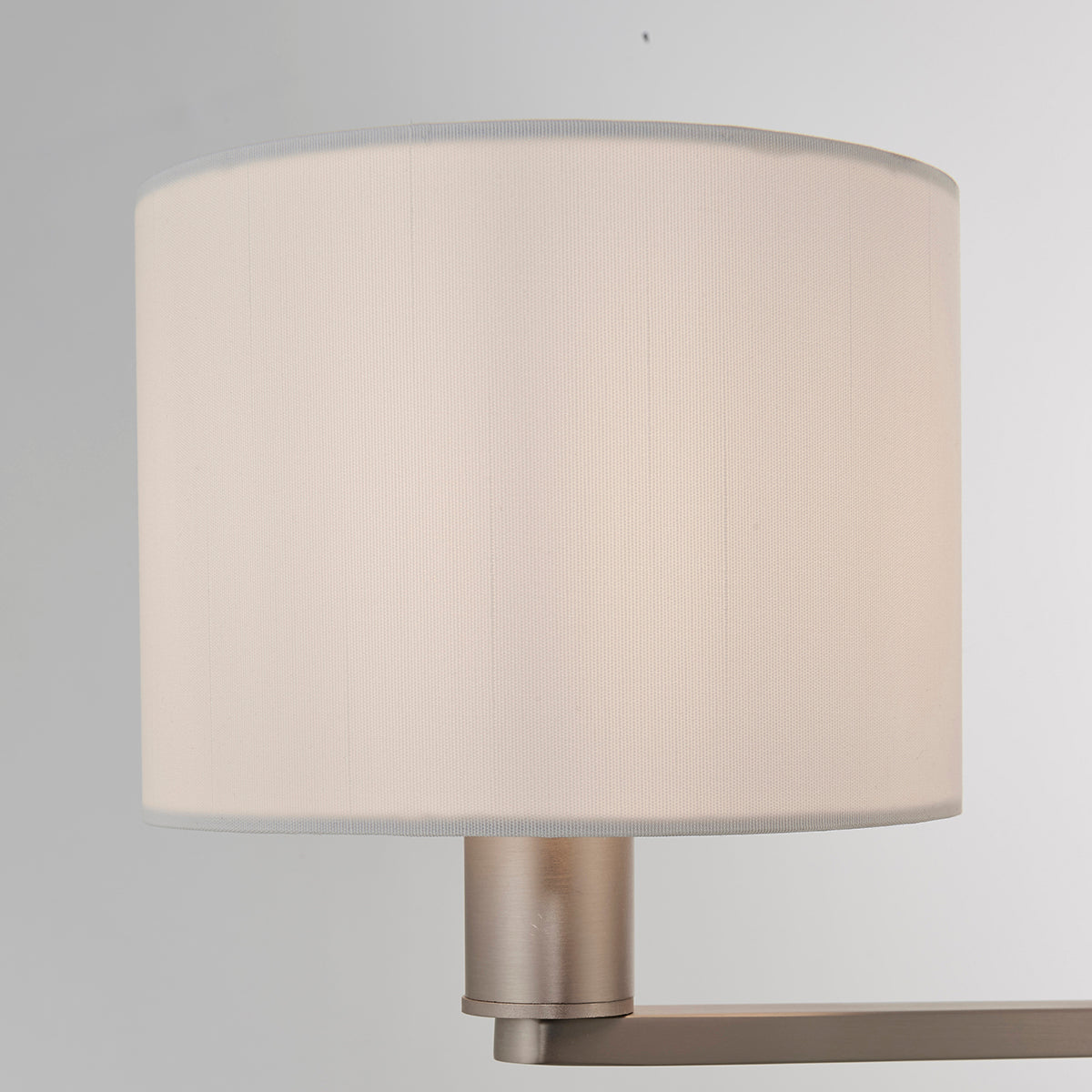 Matt nickel plate & vintage white fabric