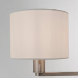 Matt nickel plate & vintage white fabric