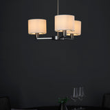Matt nickel plate & vintage white fabric