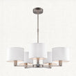 Matt nickel plate & vintage white fabric