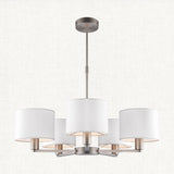 Matt nickel plate & vintage white fabric