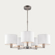 Matt nickel plate & vintage white fabric