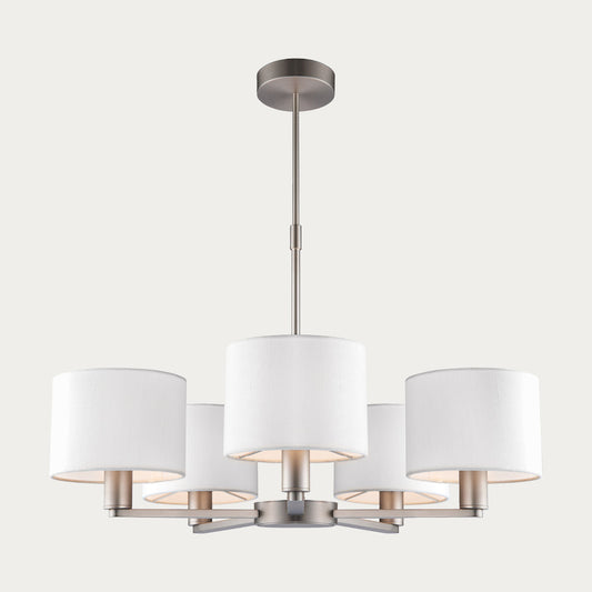 Matt nickel plate & vintage white fabric