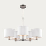 Matt nickel plate & vintage white fabric