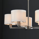 Matt nickel plate & vintage white fabric