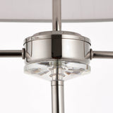 Bright nickel plate & vintage white fabric