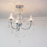 Chrome plate & clear crystal