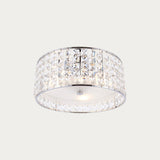 Clear crystal, frosted glass & chrome plate