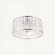 Clear crystal, frosted glass & chrome plate