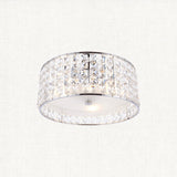 Clear crystal, frosted glass & chrome plate