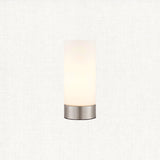Brushed nickel plate & opal glass