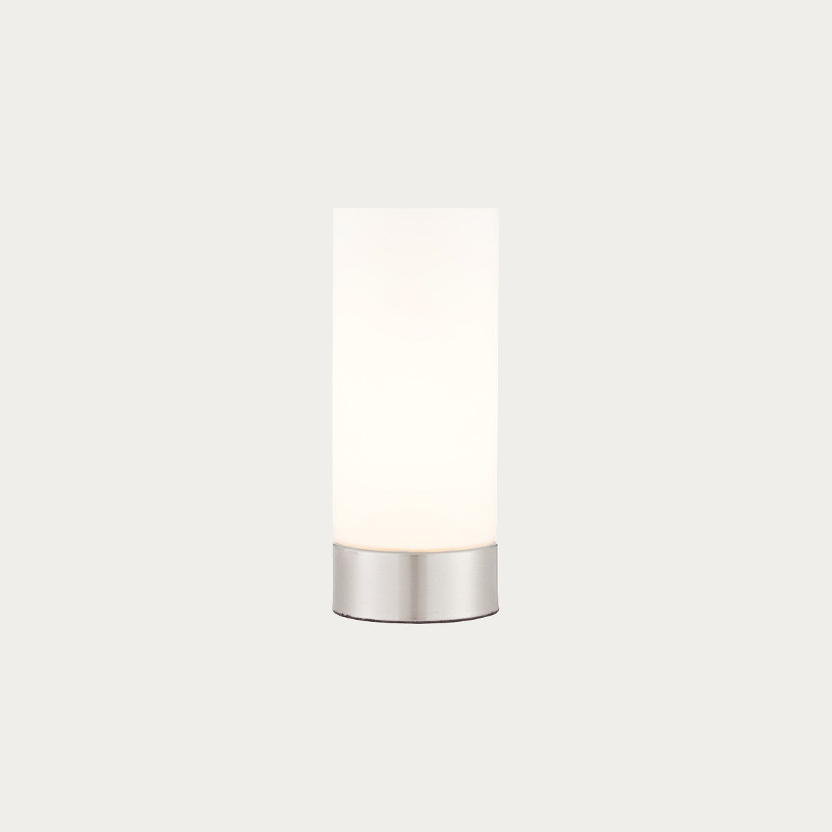 Brushed nickel plate & opal glass