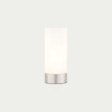 Brushed nickel plate & opal glass