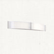 Oren Shaver Wall Light in Opal Polycarbonate and Chrome Acrylic