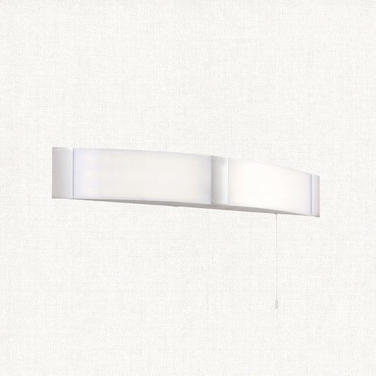 Oren Shaver Wall Light in Opal Polycarbonate and Chrome Acrylic