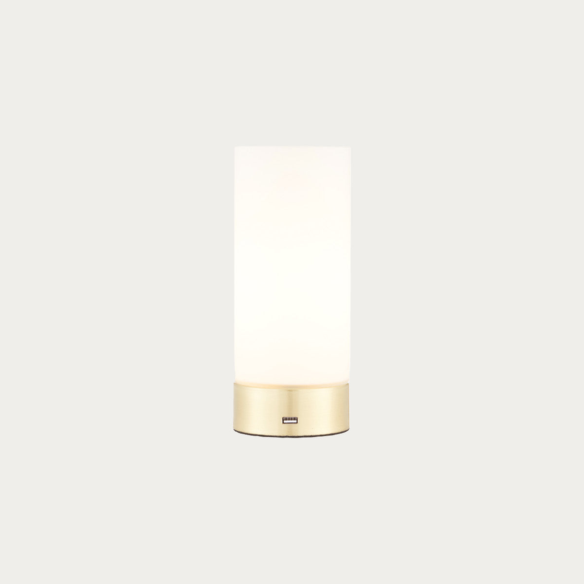 Brushed brass plate & opal glass