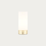 Brushed brass plate & opal glass
