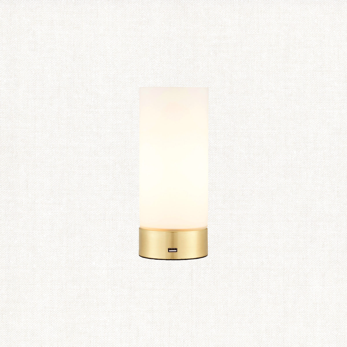 Brushed brass plate & opal glass