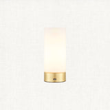 Brushed brass plate & opal glass