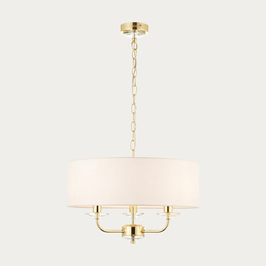 Brass plate & vintage white fabric