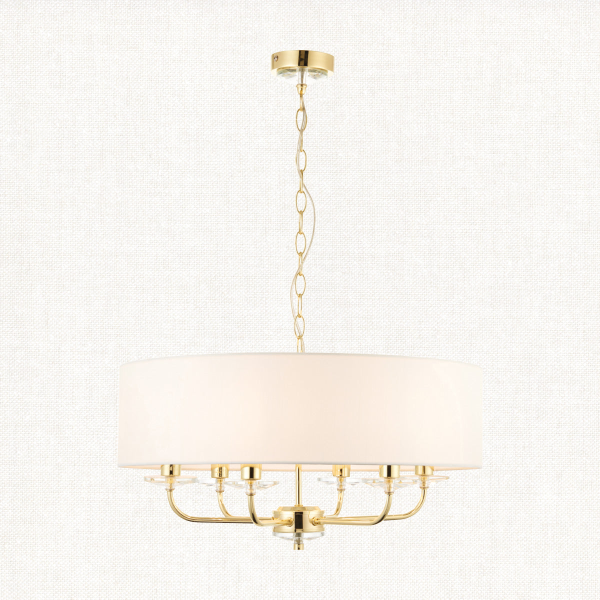 Brass plate & vintage white fabric