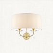 Brass plate & vintage white fabric