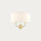 Brass plate & vintage white fabric