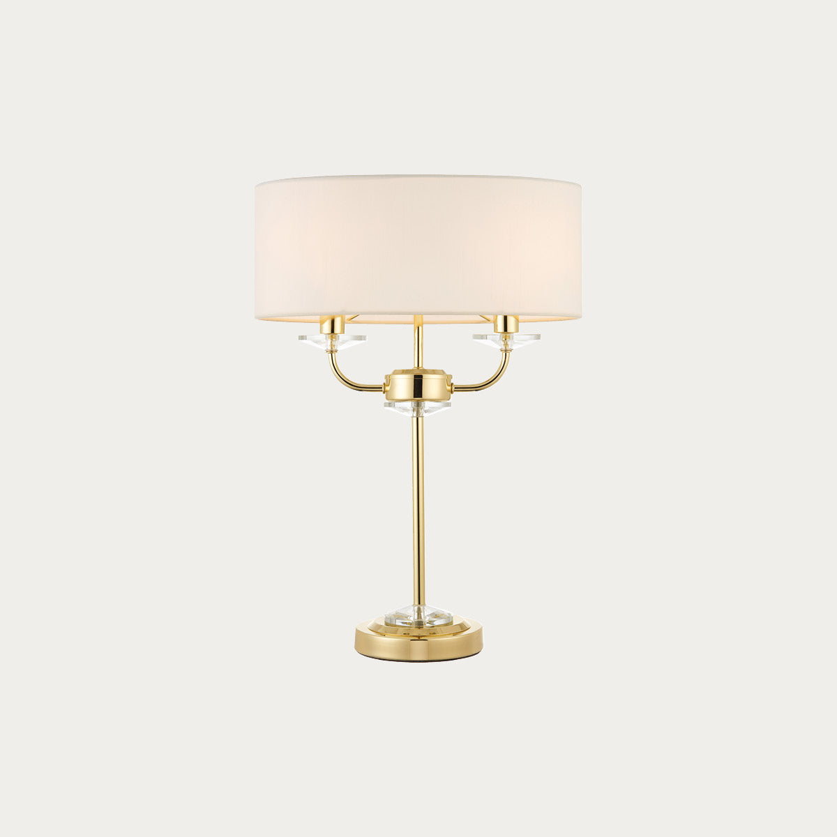 Brass plate & vintage white fabric