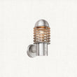 Clara PIR and Photocell Wall Light in Brushed Stainless Steel and Clear Polycarbonate