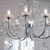 Chrome plate & clear crystal