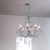 Chrome plate & clear crystal