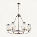 Bright nickel plate & ribbed bubble glass
