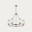 Bright nickel plate & ribbed bubble glass