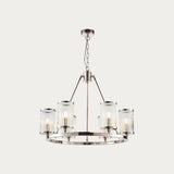 Bright nickel plate & ribbed bubble glass