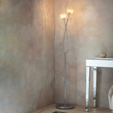 Chrome plate & smoked mirror glass