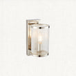 Bright nickel plate & ribbed bubble glass
