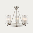 Bright nickel plate & ribbed bubble glass