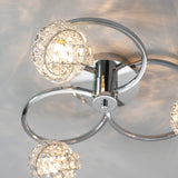 Chrome plate & clear crystal