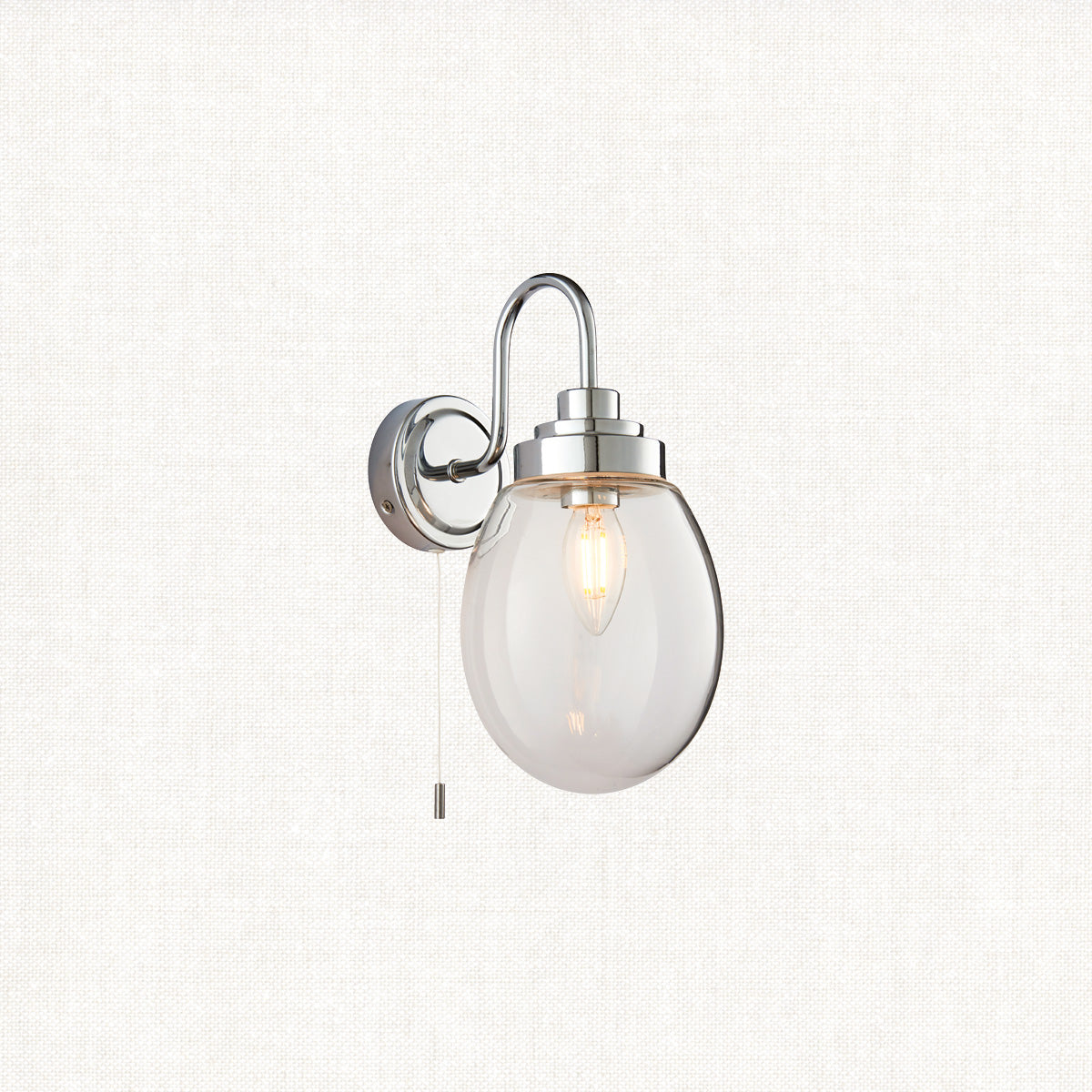 Clear glass & chrome plate